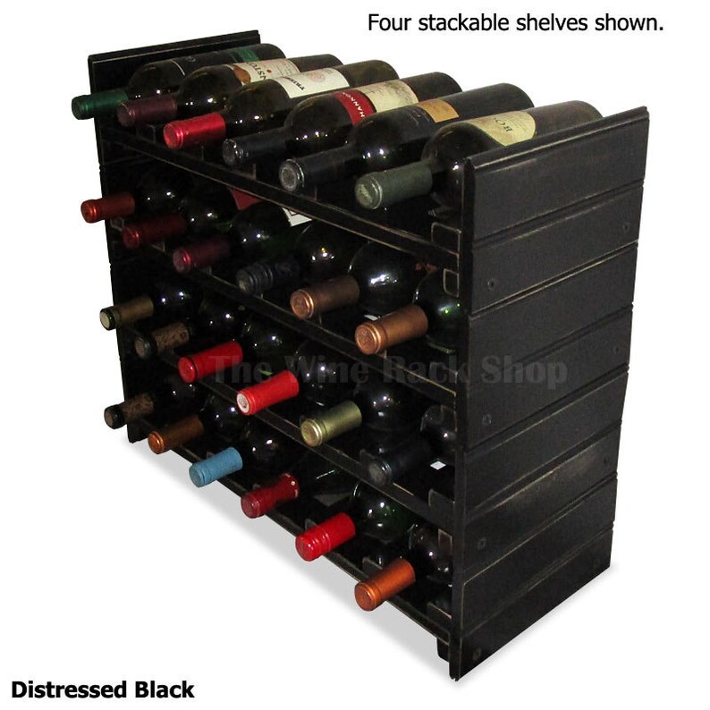 Single Row 6 Bottle Stackable wine rack wine shelf tongue Etsy