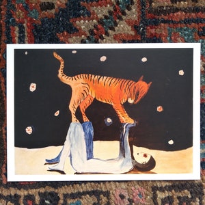 Carte postale artistique. Soirée au cirque