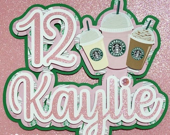 Starbucks Cake Topper, Starbucks Decorations, Starbucks Party