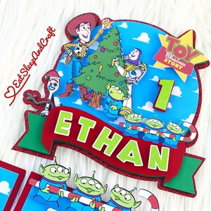 Toy Story Cake Topper, Christmas Banner, Christmas Toy Story Cake Topper, Toy Story Banner