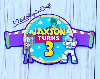 Custom Toy Story Cake Topper, Toy Story Cake Topper, Toy Story Birthday, Toy Story 4 Cake Topper