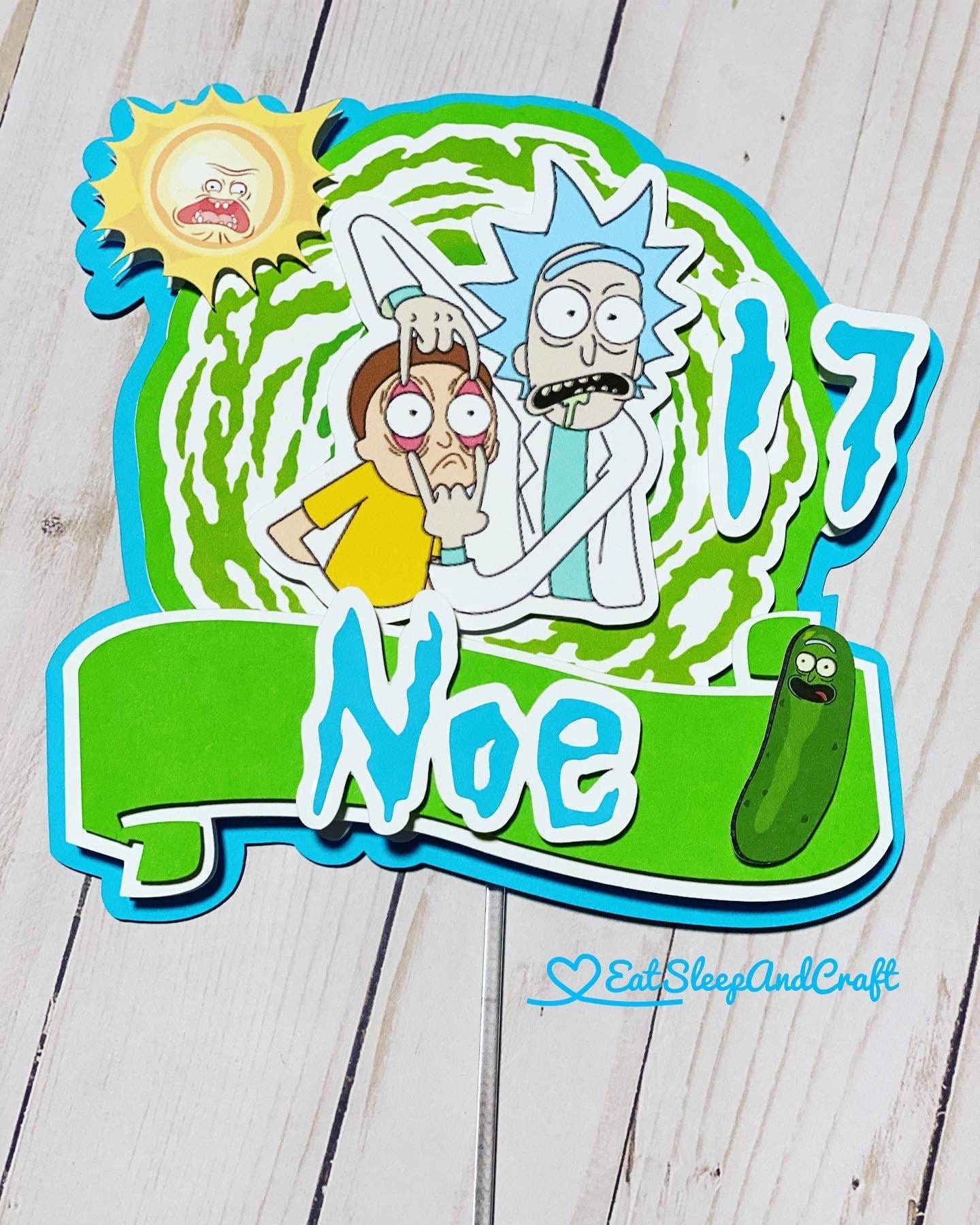 Rick and Morty Cake Topper Rick and Morty Centerpiece image