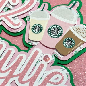 Starbucks Cake Topper, Starbucks Decorations, Starbucks Party image 3