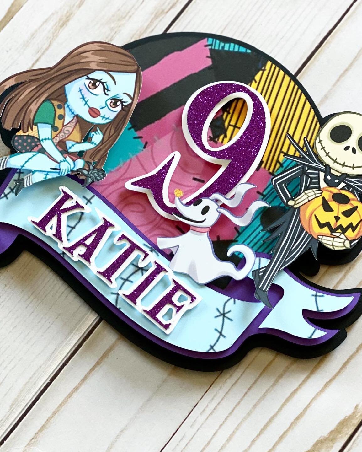 Jack & Sally Cake Topper Nightmare Before Christmas Cake - Etsy.de