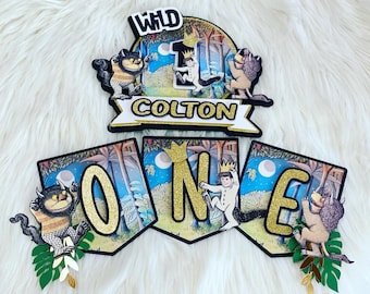 Where The Wild Thing Are Cake Topper / Wild One/ Wild One Paper Mache Letters/ Where The Wild Things Are Letters