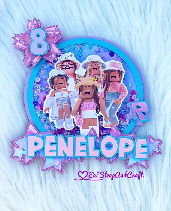 Girls Roblox Printable Cake Topper 