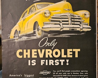1948 Chevrolet Print Werbung // 1940s // Retro Decor
