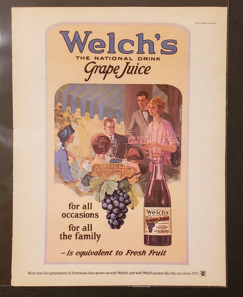 Vintage Welch's Grape Juice Ad 1976 Etsy