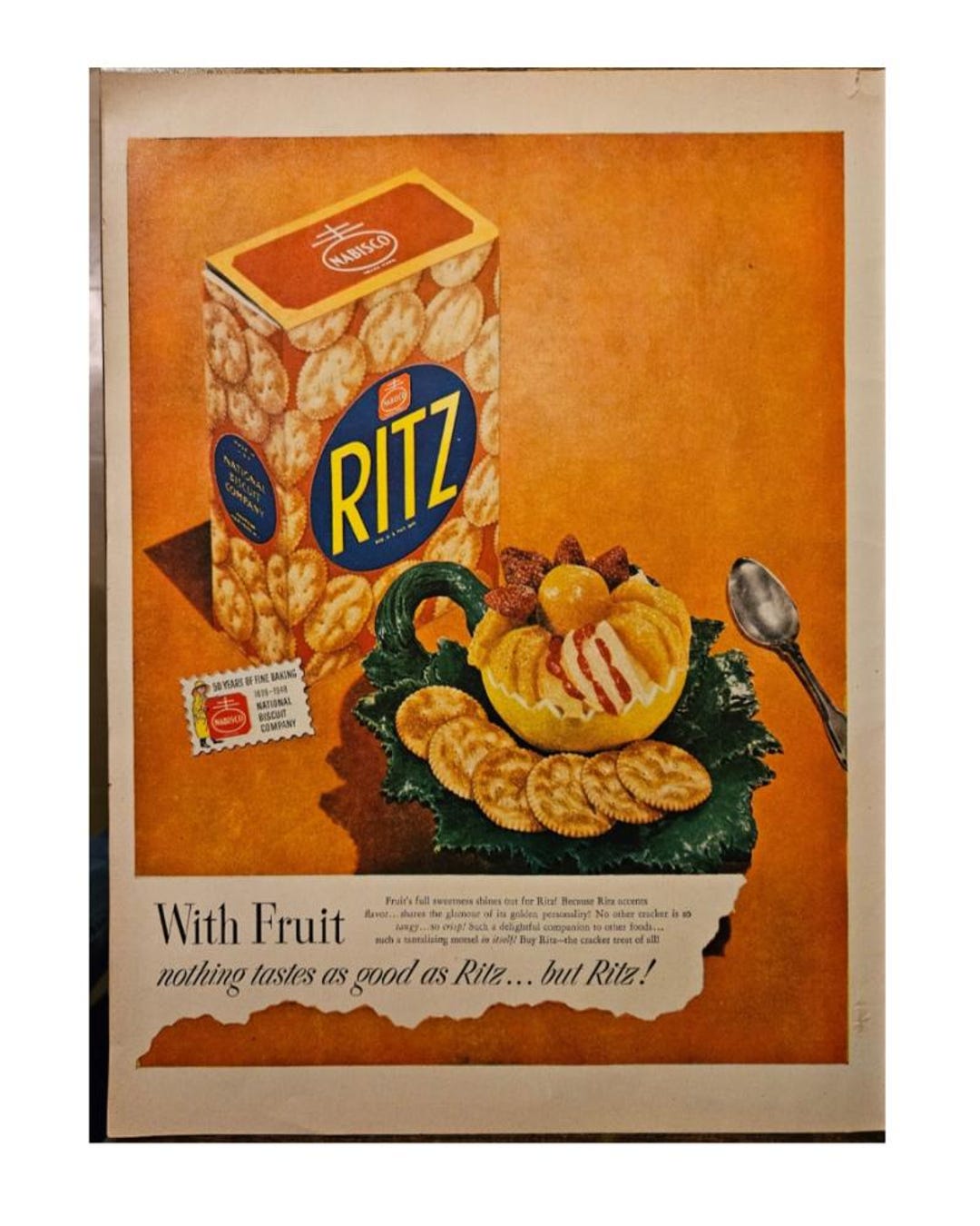 Vintage Ritz Cracker Ad // 1960s // Retro Decor - Etsy