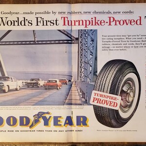 Vintage Goodyear Tires Ad // 1959 // Automotive // Retro Decor