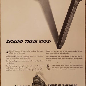 ヴィンテージのアメリカ鉄道広告 // 1942 // レトロな装飾