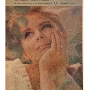 Vintage Diamonds Are Forever Ad // 1960s // Retro Decor
