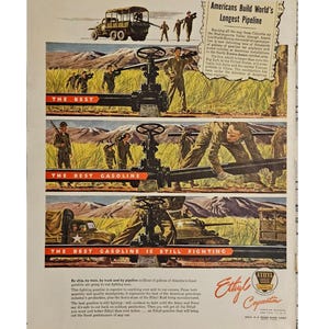 WWII War Effort Vintage Print Ad 1940s Retro Decor