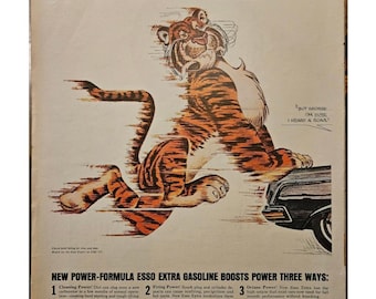ESSO Original Vintage Advertising Art Print Book Plate 