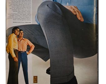 Anuncio impreso vintage de la tienda Sears para hombres, decoración retro de los años 60