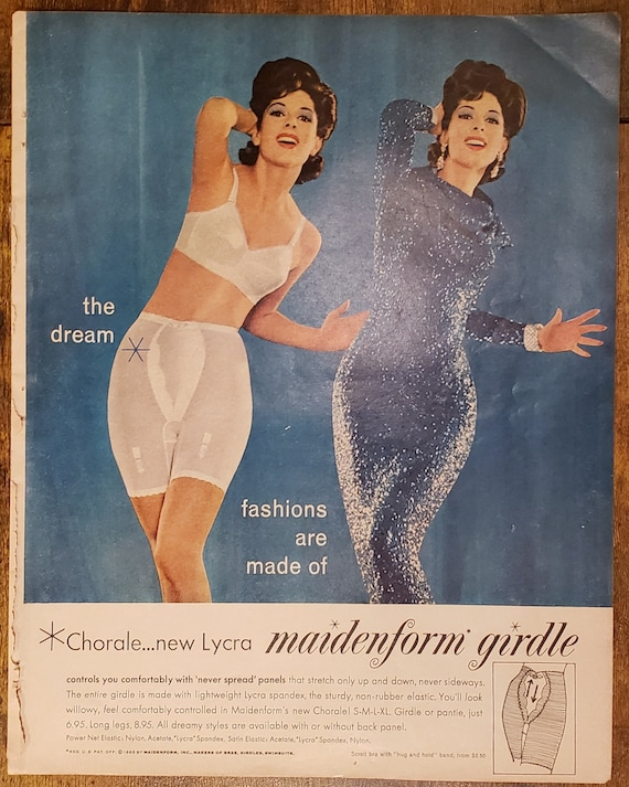 Vintage Maidenform Girdle Ad // 1963 // Retro Decor -  New Zealand