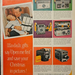 Anuncio vintage de Kodak // Década de 1960 // Decoración retro