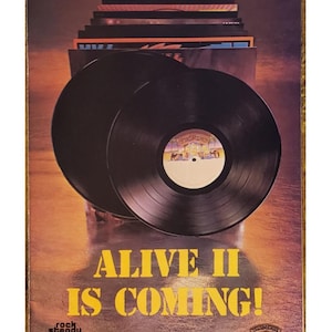 Revista KISS Alive II vintage, decoración retro de los años 70