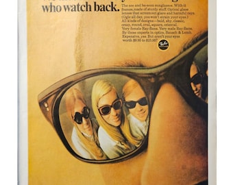 Vintage Ray-Bans Sunglasses Print Ad 1960s Retro Decor