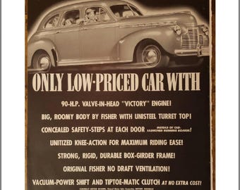 Vintage 1941 Chevrolet Ad // Retro Decor