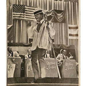 Fotografía de revista vintage de la banda Sammy Davis, Jr/Milton Larkin, decoración retro de los años 60