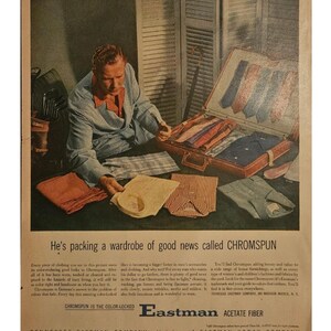 Anuncio impreso de Eastman Kodak con decoración retro de los años 50