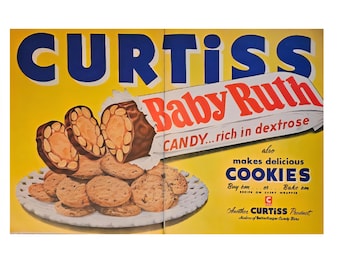 Anuncio vintage de Baby Ruth // Década de 1940 // Decoración retro