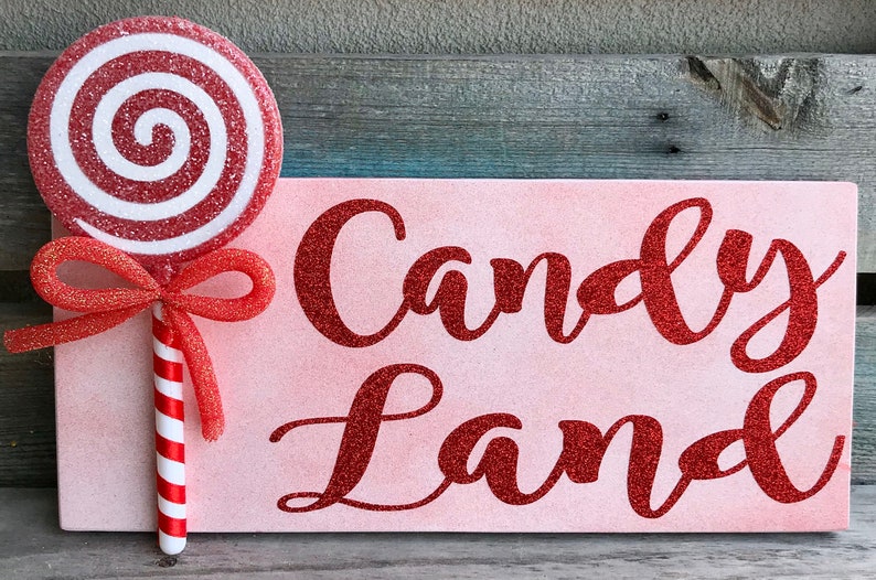 Candy Land Sign Candy Land Decor Candy Christmas Sign Etsy