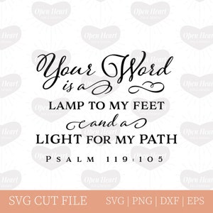 Your Word is a Lamp to My Feet Light for My Path Psalm - Etsy