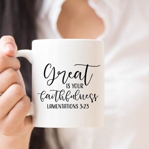 Great is Your Faithfulness Lamentations 3:23 Bible Verse SVG Cut File God's Great Love & Compassion DIY Crafts at Home Gift Idea for Her image 6