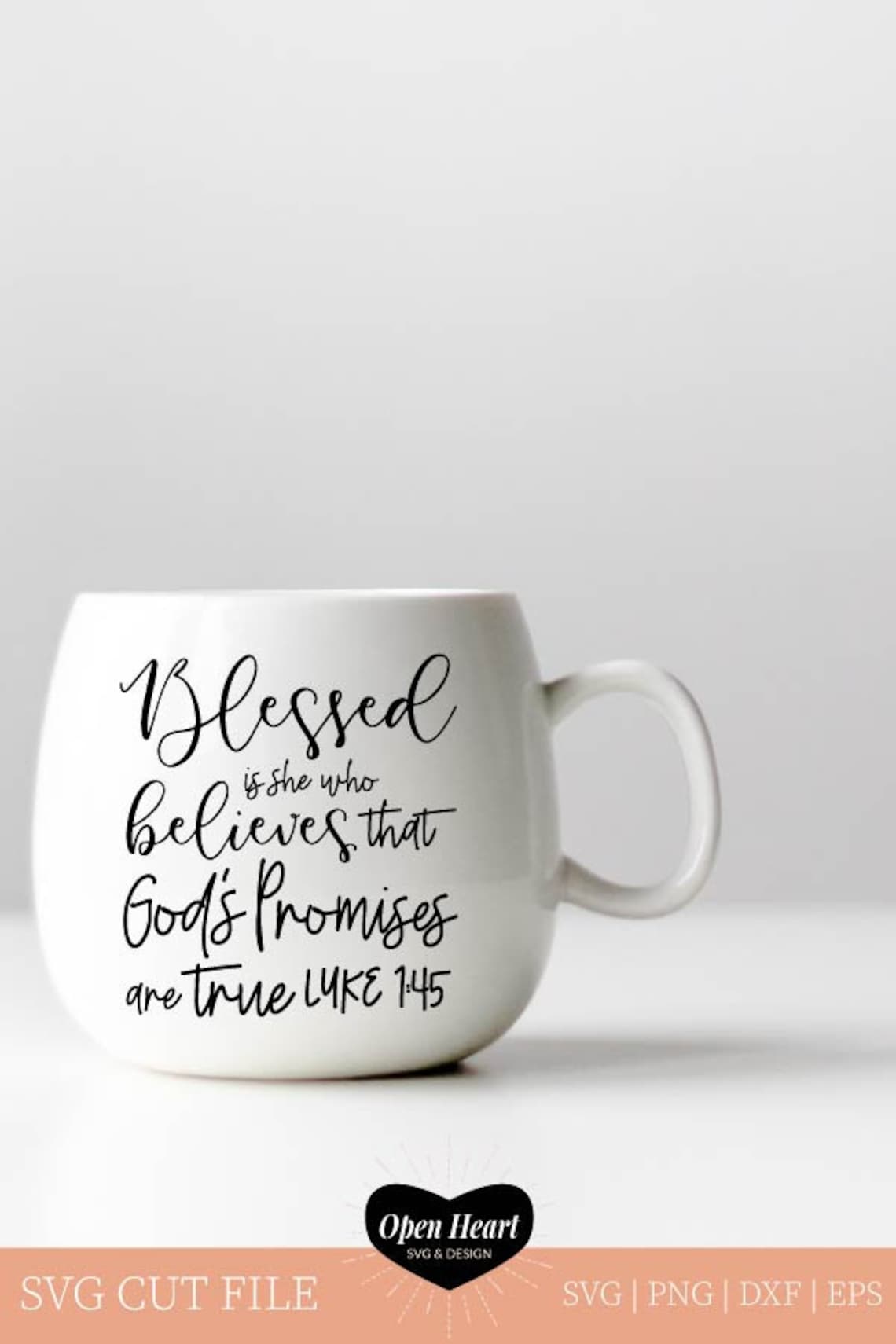 Download Blessed Is She Luke 1:45 SVG Cut File Bible Verse Vector ...
