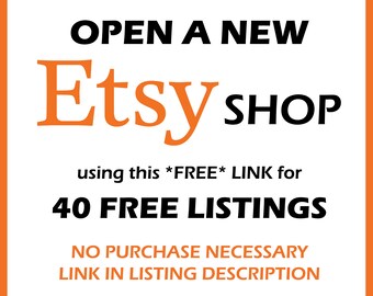 40 Free Etsy Listings | Use This Link BEFORE Opening Your New Etsy Shop | No Purchase Necessary | Copy Link in Description Below