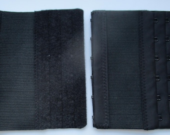 6-Hook 3-Row Black Bra Extender – Soft Elastic Comfort  Lingerie Accessory
