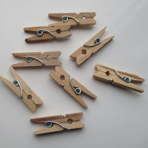 Mini Wooden Clothespins: Natural Tiny Pegs for DIY Crafts