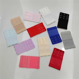 Bra Extender Ladies Bra Extension Strap with Elastic 3 HOOK 3 Positions - 2 Pieces