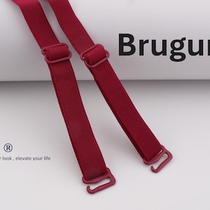 Tirantes de repuesto ajustables y desmontables para sujetador Sally’s® - 10 mm - color burdeos