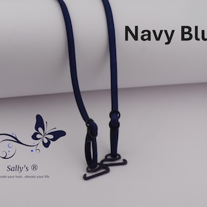 Sally’s® Adjustable Navy Blue Spaghetti Bra Straps – Bikini/Replacement Style