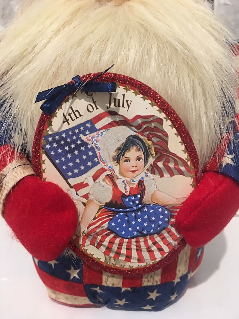 Fourth of July gnome collectable figure | Etsy