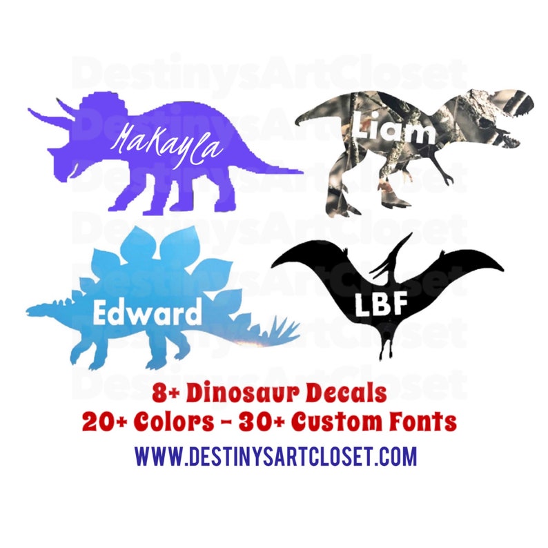 Dinosaur vinyl decal/ Vinyl cup decals/tumbler permanent Etsy