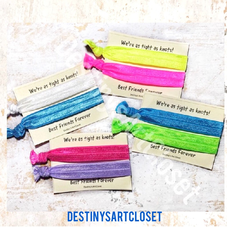 Best Friends Forever Hair Tie No Hurt Hair Ties Free Etsy