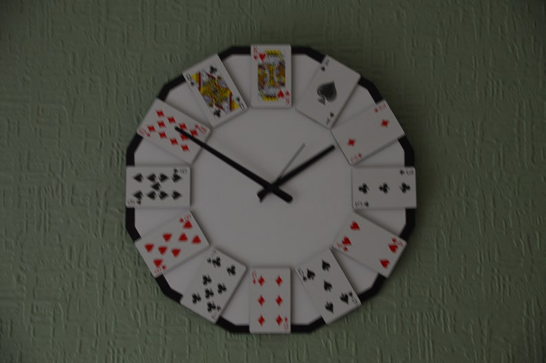 Playing Card Clock - Etsy