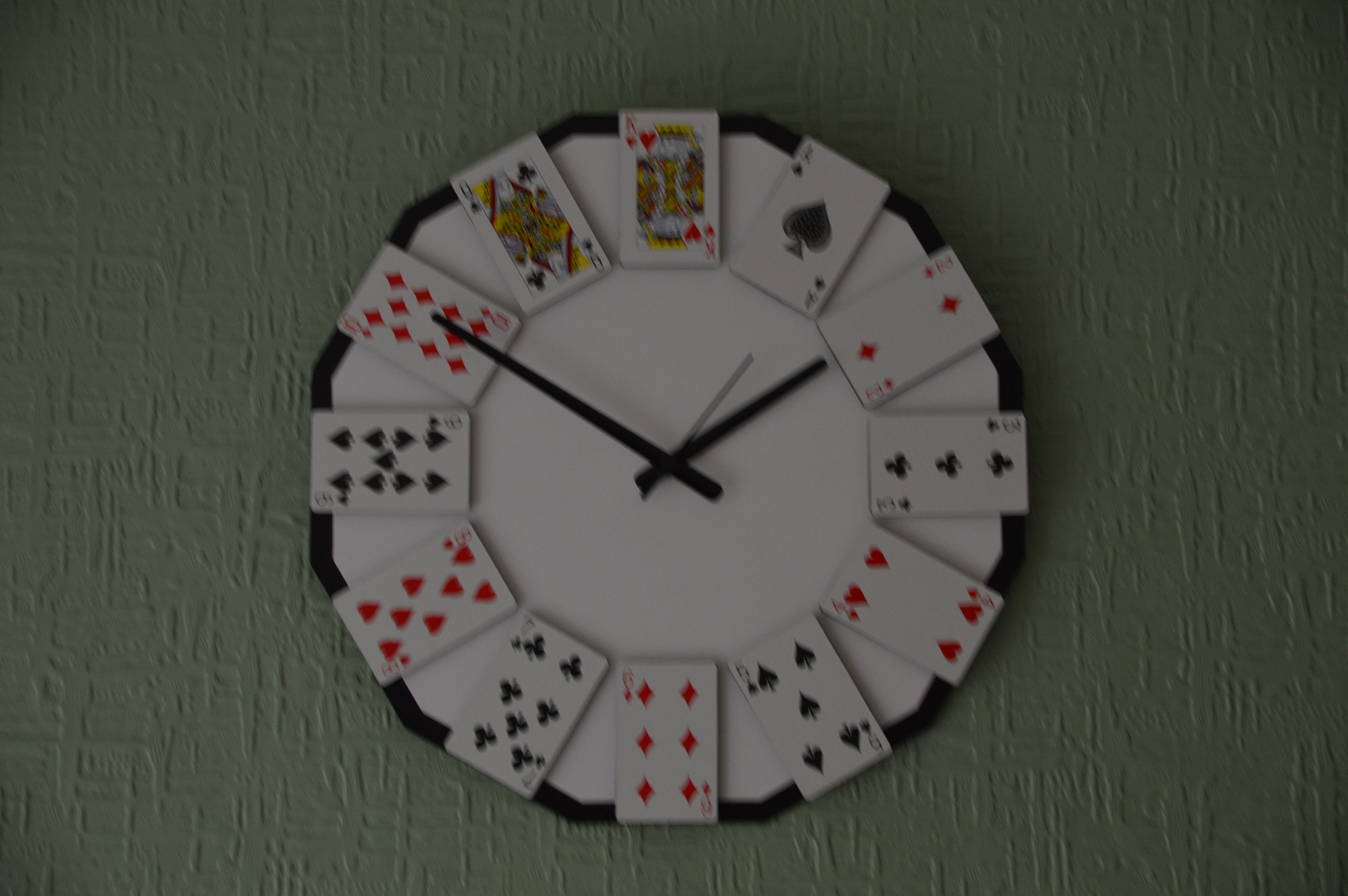 Playing Card Clock Etsy