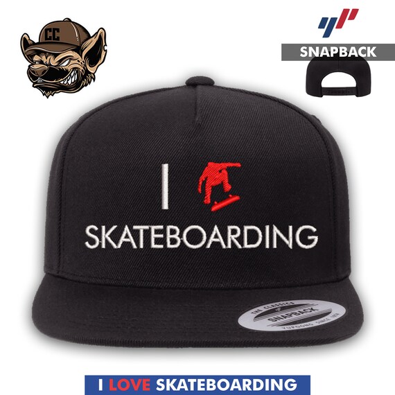 I Love Skateboarding Embroidered 