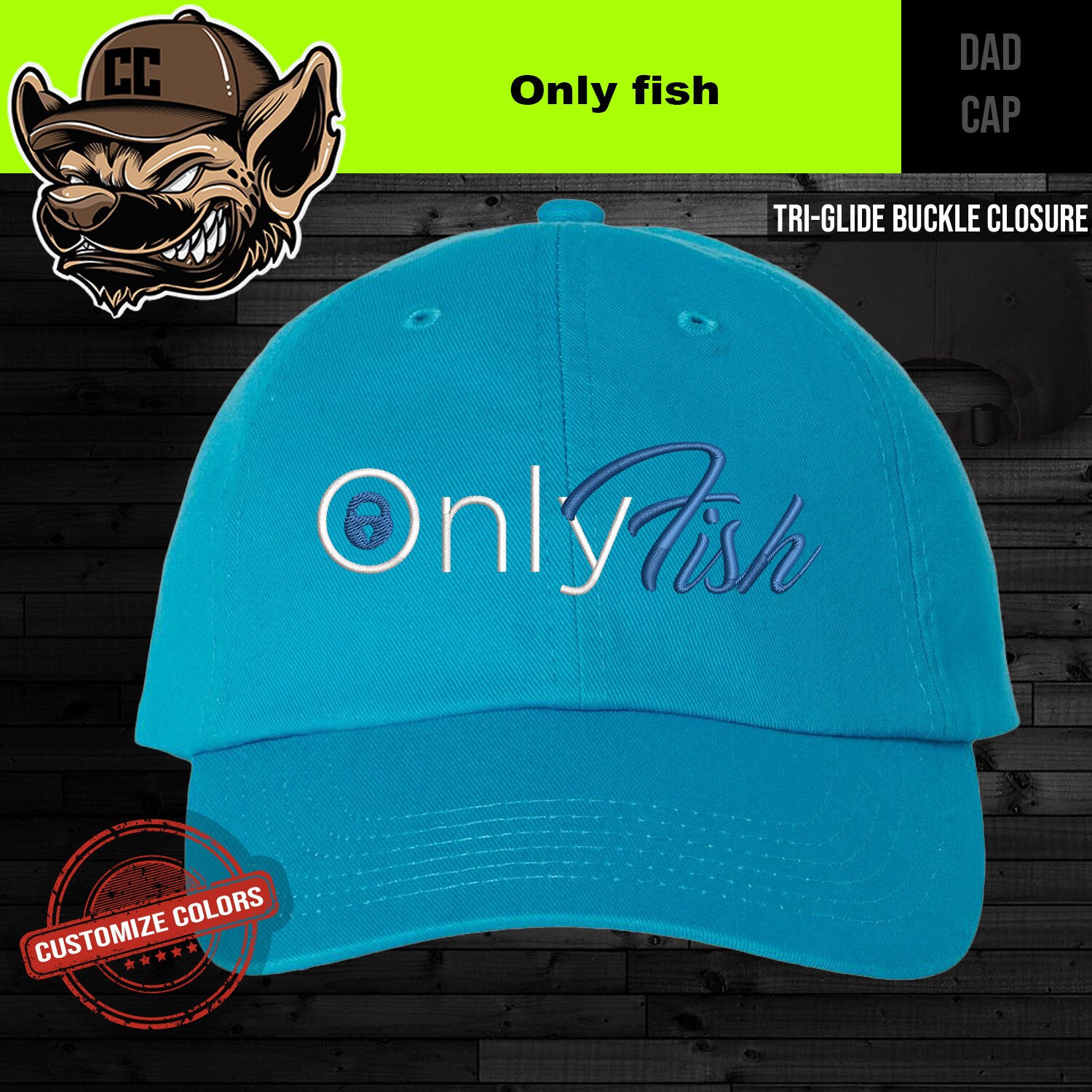 Only Fish Hat Funny Inspired Cap Design 