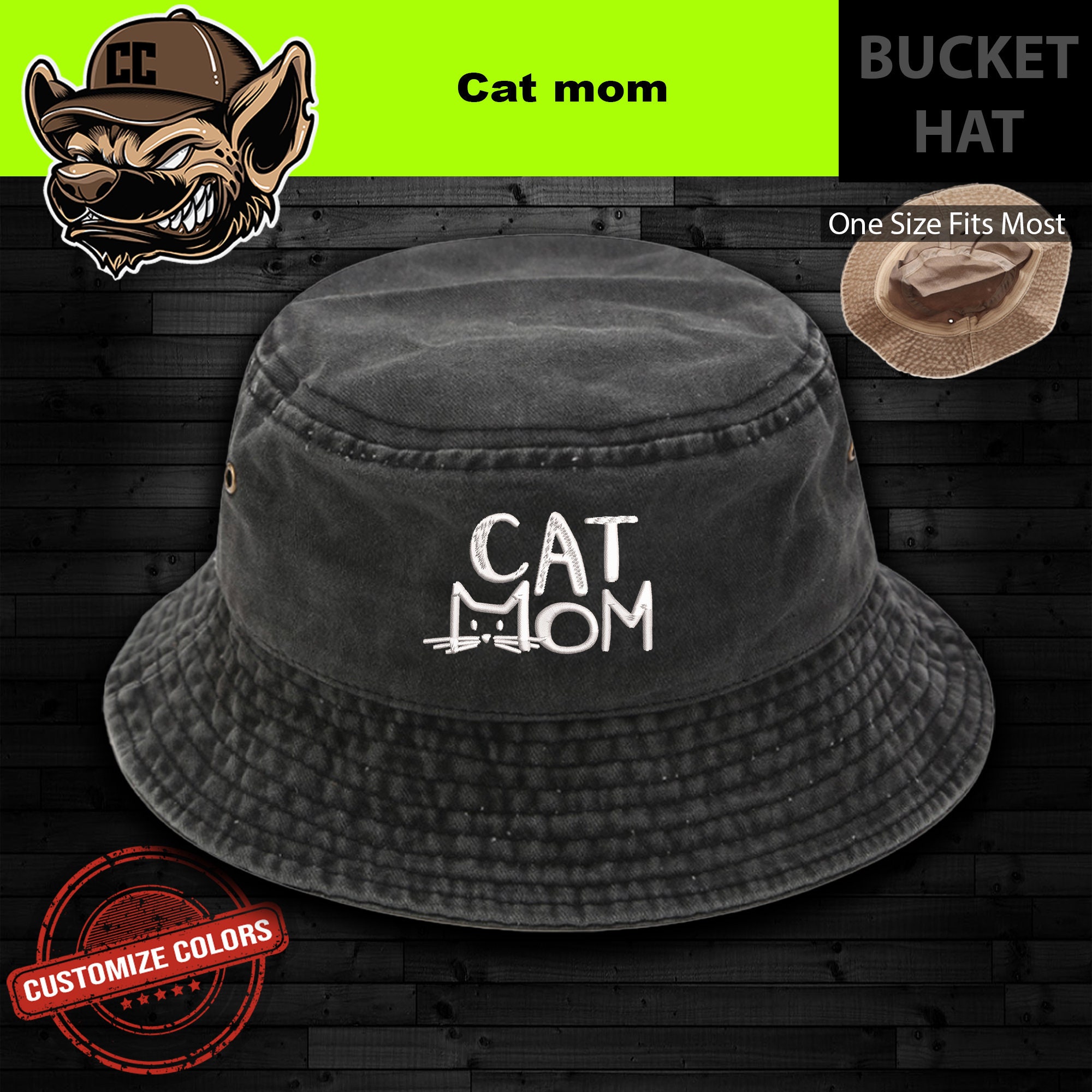 Cat Mom Hat Bucket Hat for Women Fisherman's Hat - Etsy