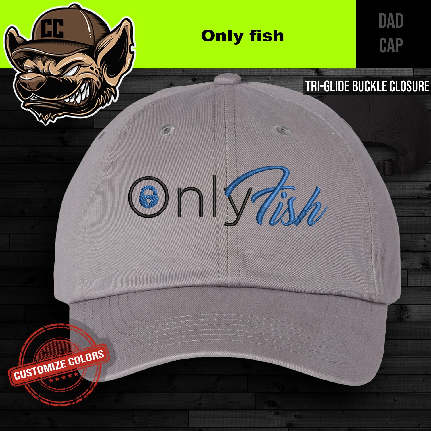 Only Fish Hat Funny Inspired Cap Design 