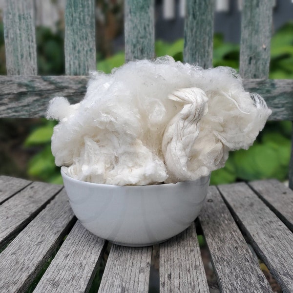 Silk Noil, Tussah & Mulberry Silk Noil, Natural and Undyed for Dyeing, Felting, Spinning