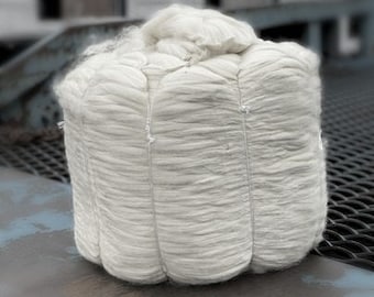 Sale!  POLWARTH Top Wool, Natural White Wool Roving, Wholesale Wool, Pound, Bump, Bulk