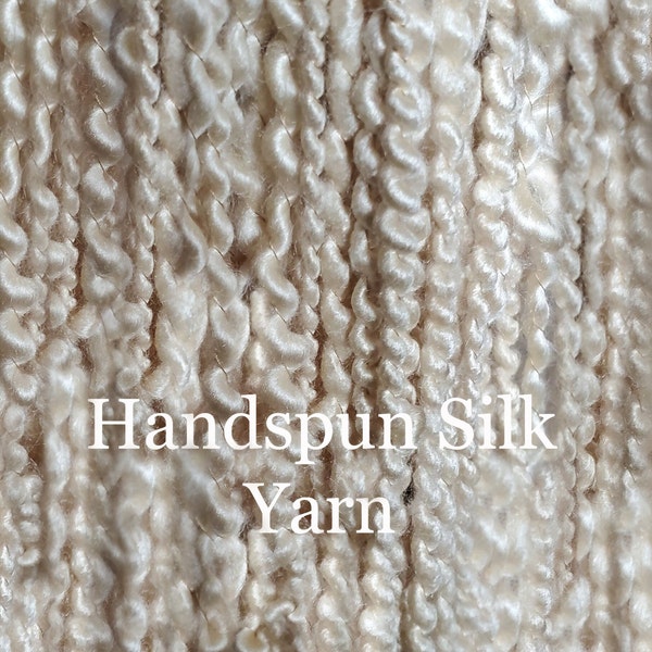 Sale! Silk Yarn for Weaving and Felting, Tussah Silk Yarn, Super Bulky, Chunky Silk Yarn, Handspun Art Yarn