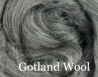 Sale! GOTLAND Wool Bump, Gray Gotland Wool Roving, Top Wool, Wholesale Natural White Wool, Bulk, Lb, Pound